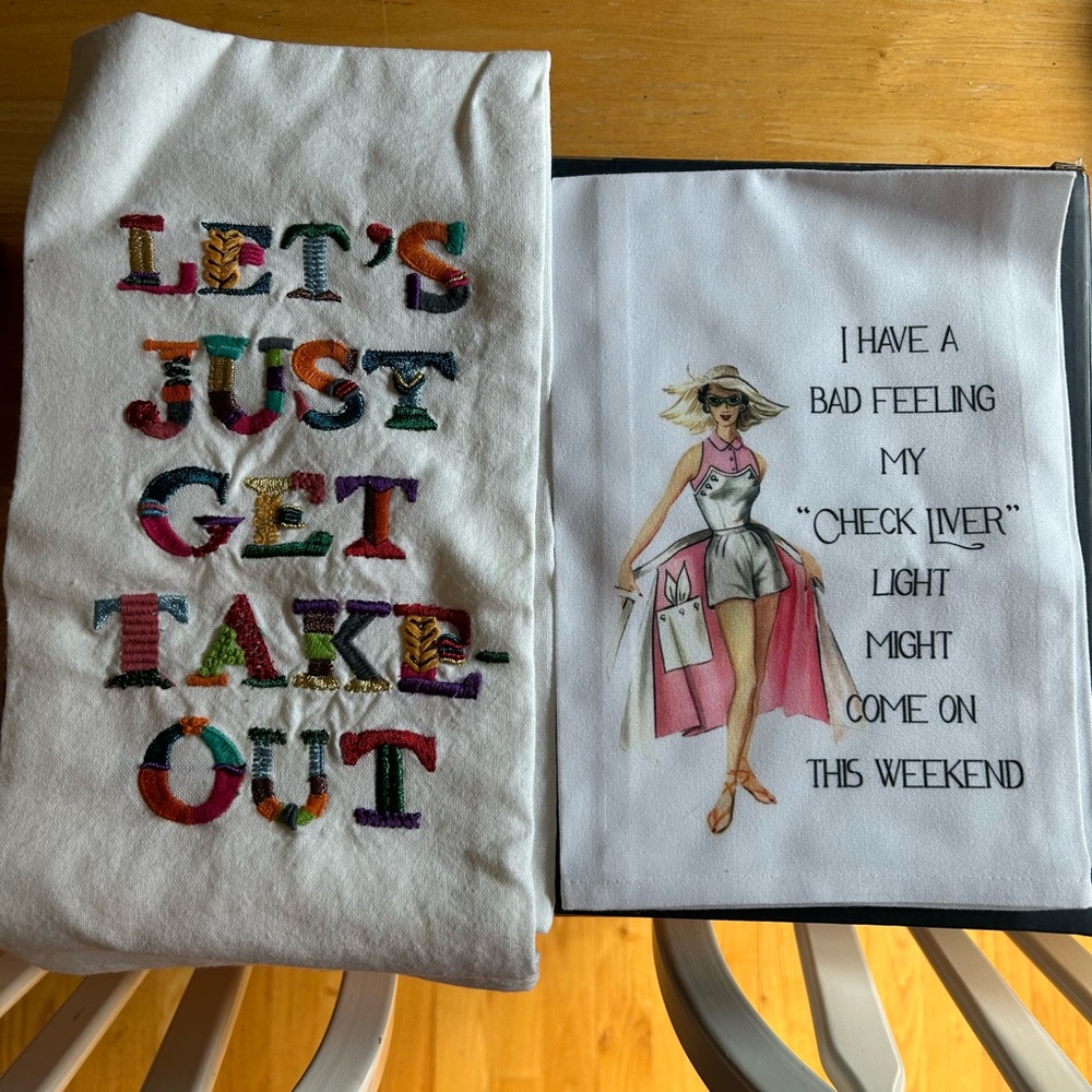 Colorful Embroidered Kitchen Towels
